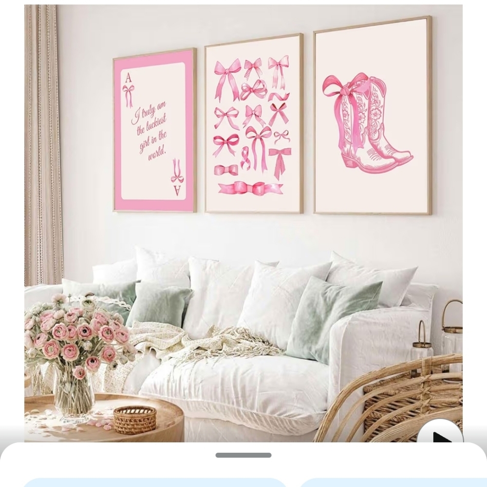 Pink Cowboy Boots Canvas Wall Art
